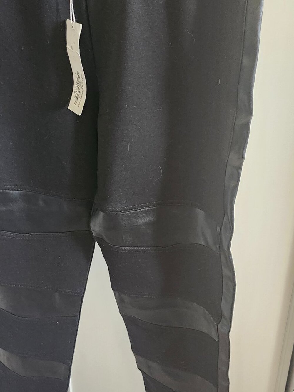 LEGGING WITH LEATHER  COLOR BLACK SIZE XL